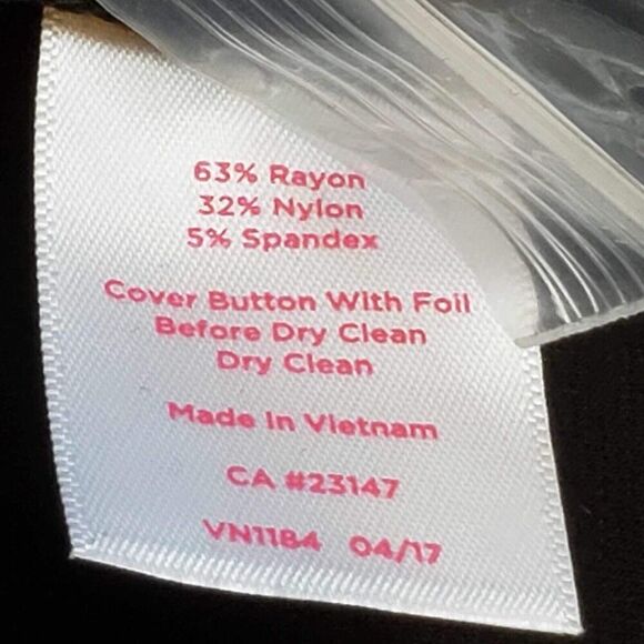 Talbots Dress Sheath Womens Size 12 Black Long Sleeve Bow Midi New - Picture 6 of 9